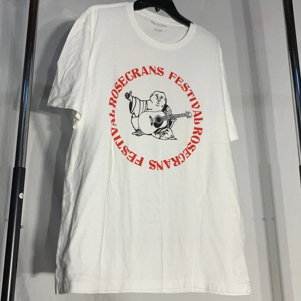 True Religion Logo Buddha T-Shirt White NWT - Billionaire Boys Nike Jordan